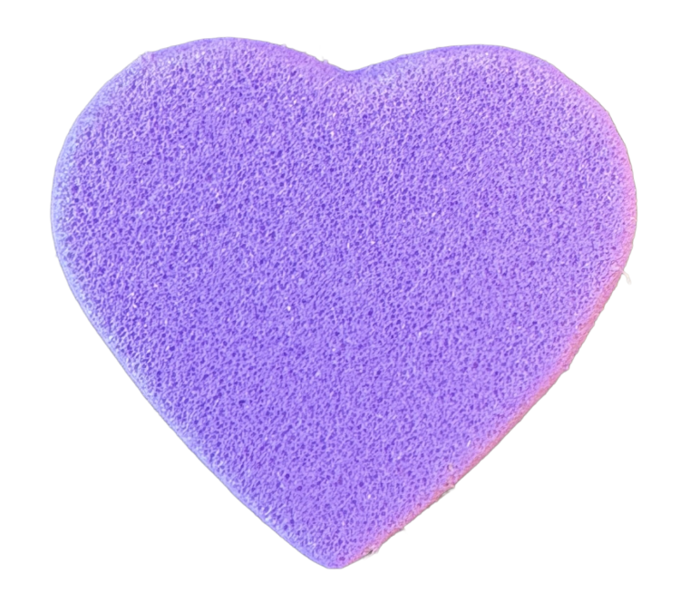 Silueta corazón fieltro foam morado