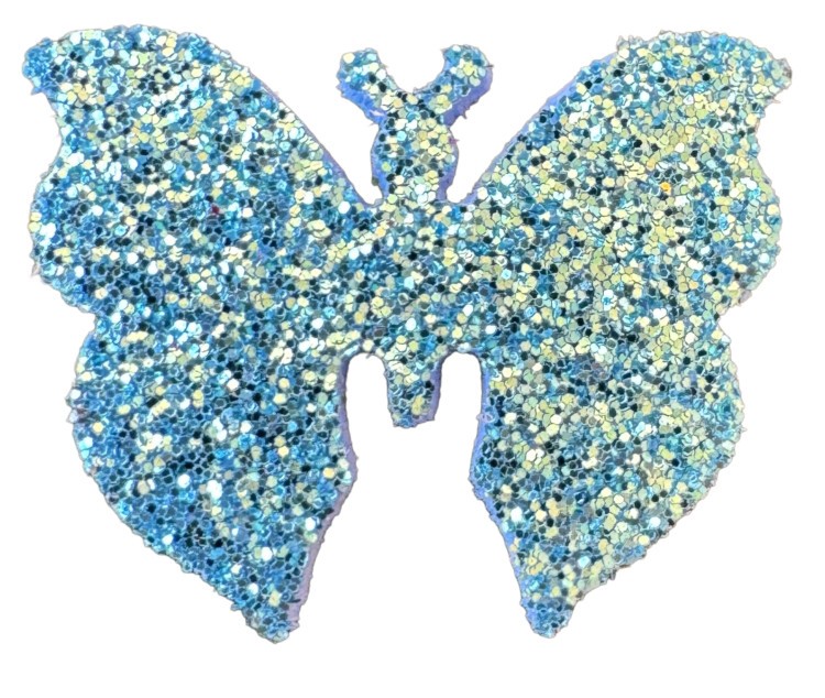 Silueta mariposa foam brillante