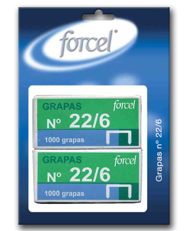 Pack grapas Forcel 22/6 2000 unidades