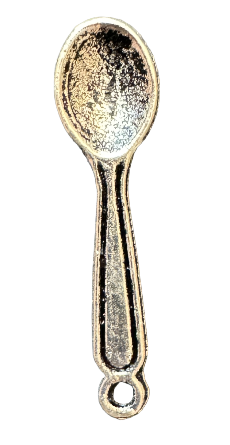 Abalorio cuchara plateada