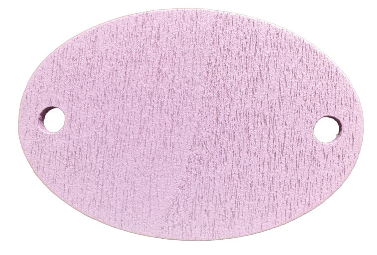 Placa ovalada morada