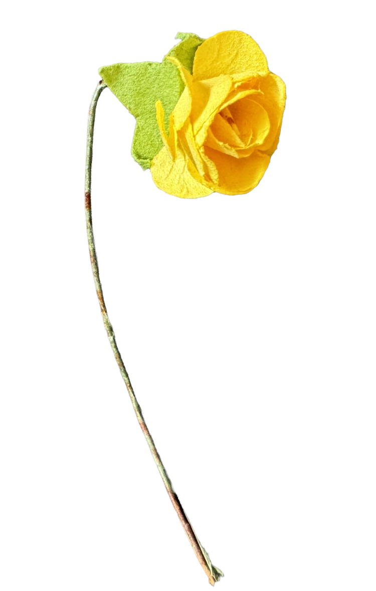 Flor de papel amarilla