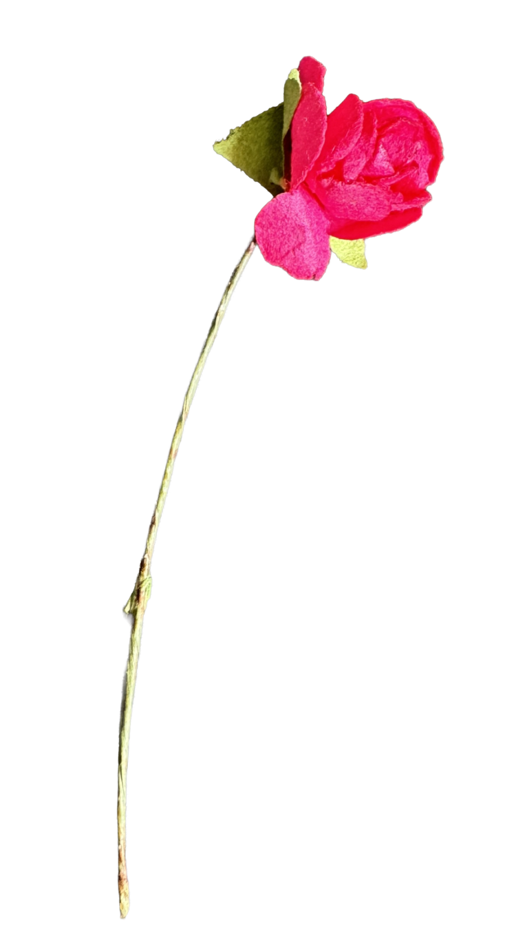 Flor de papel fucsia