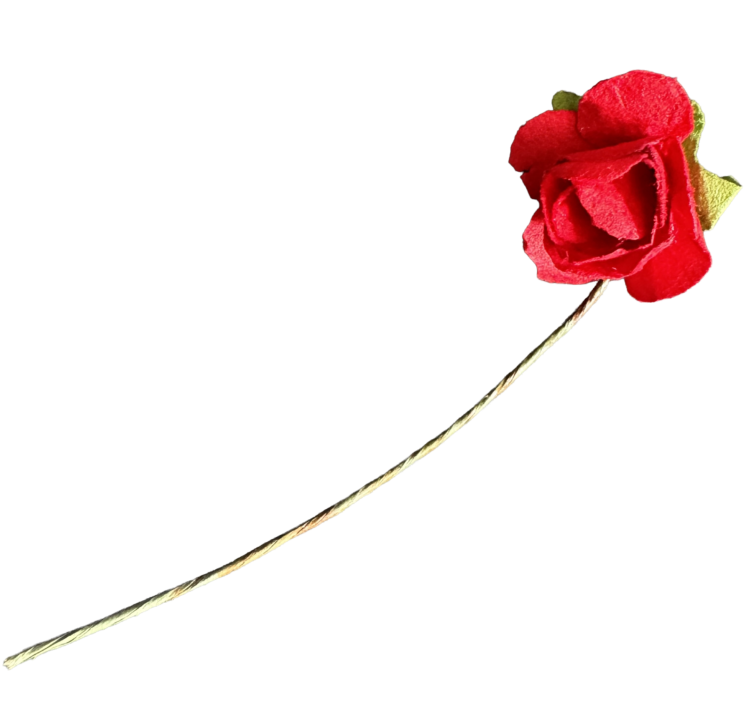 Flor de papel rojo