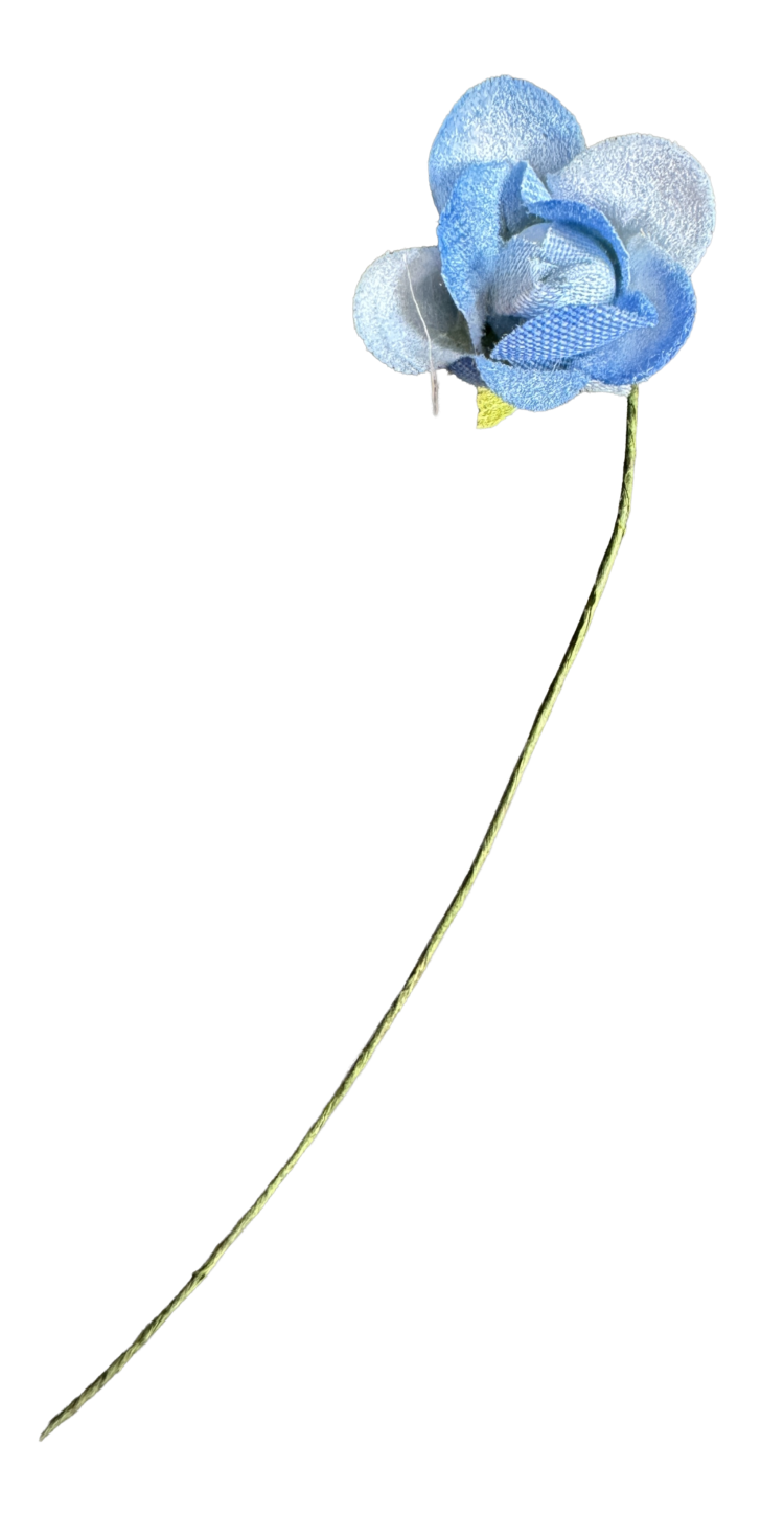 Flor de papel azul