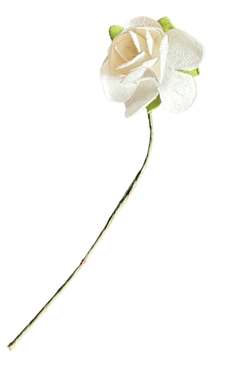 Flor de papel blanca