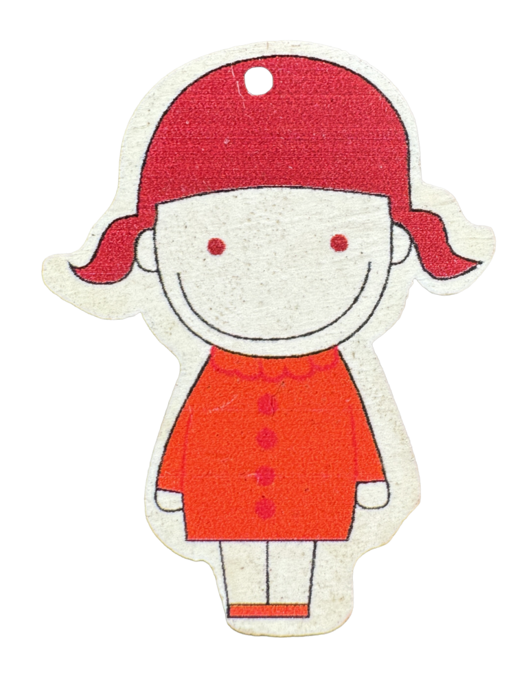Figura niña de madera