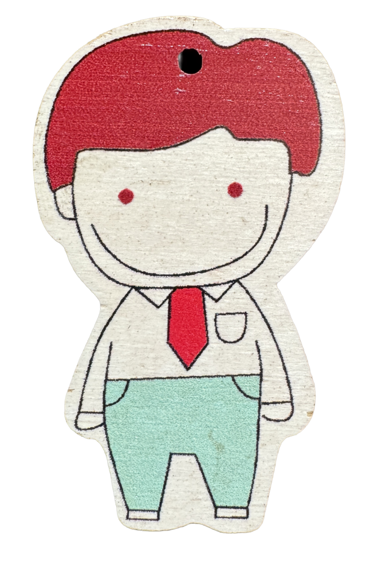 Figura niño de madera