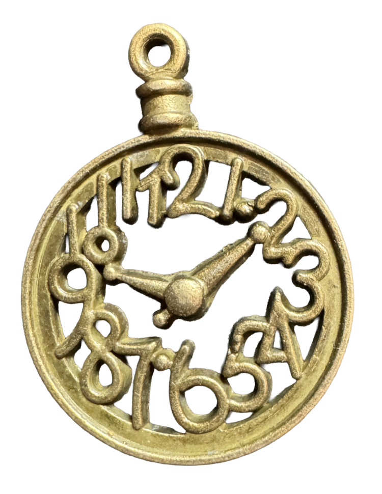 Reloj de metal bronce