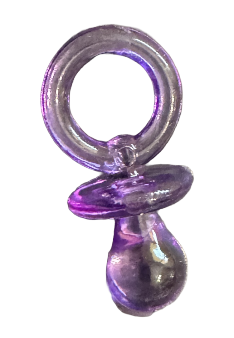 Abalorio chupe de color morado