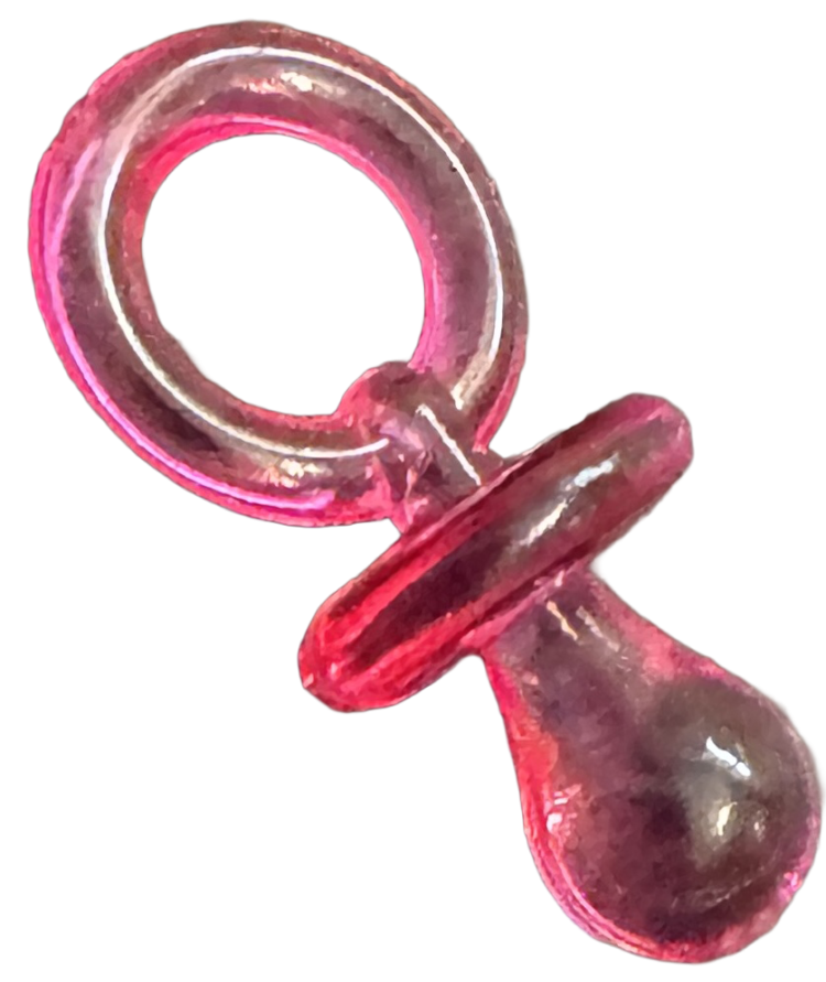 Abalorio chupe de color rosa