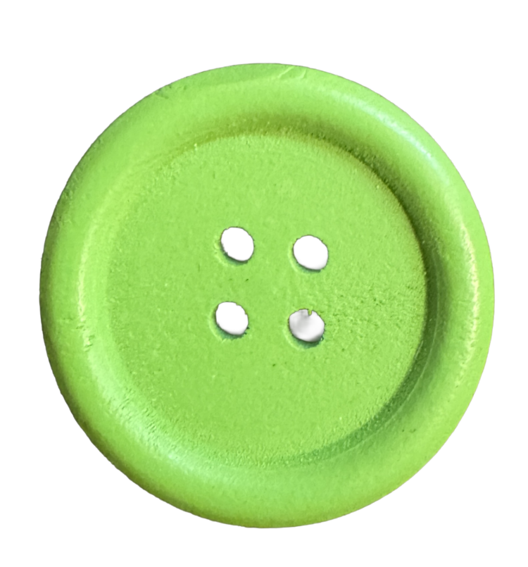 Botón de madera verde