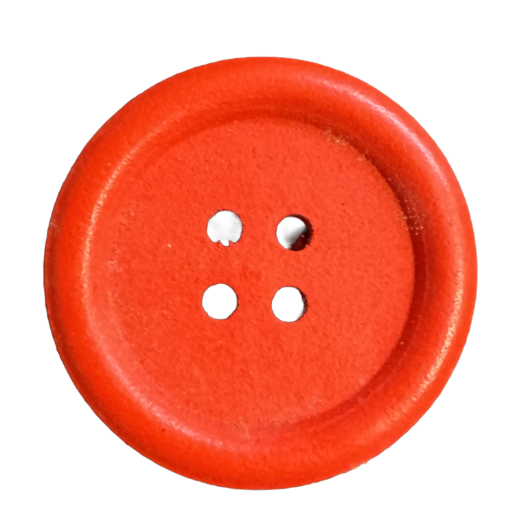 Botón de madera rojo