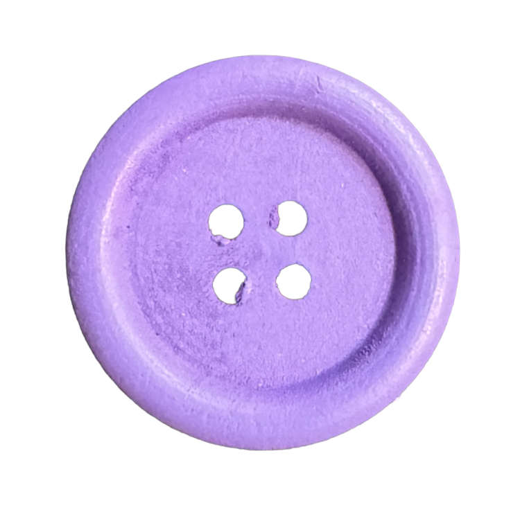 Botón de madera morado