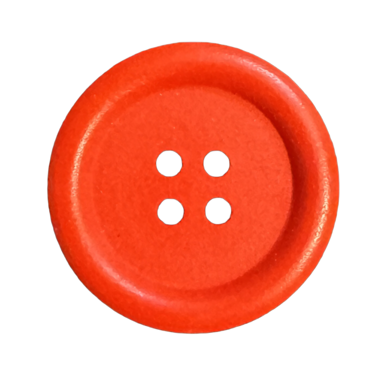 Botón de madera rojo