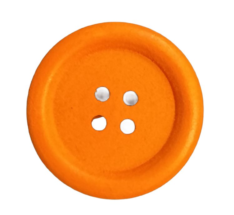 Botón de madera naranja