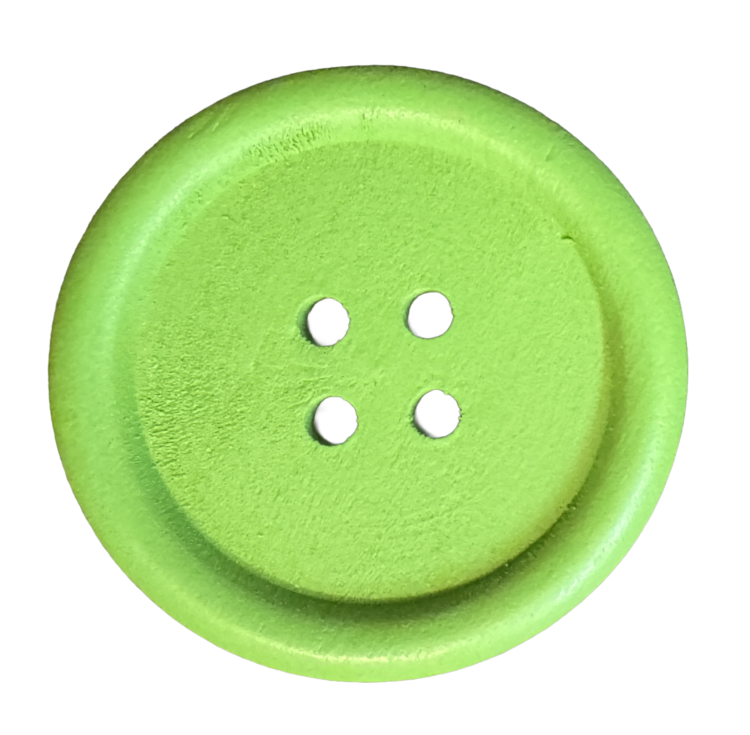 Botón de madera verde