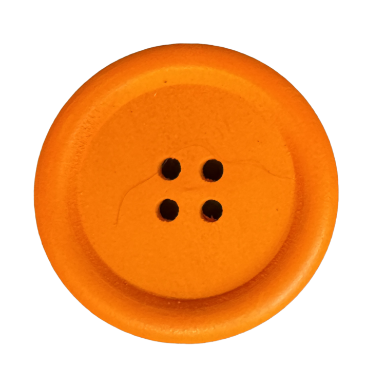 Botón de madera naranja