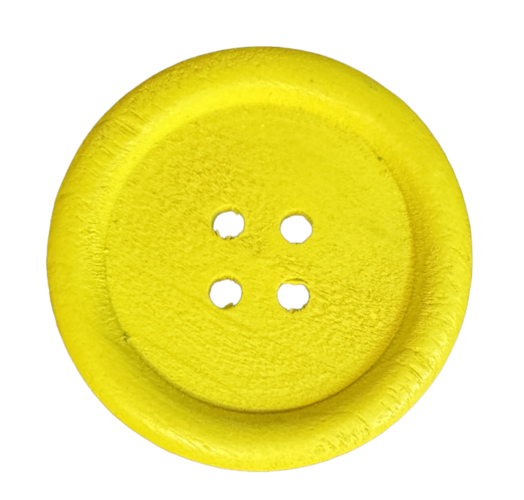 Botón de madera amarillo