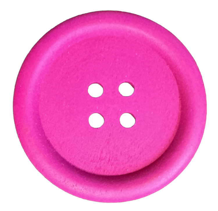 Botón de madera fucsia