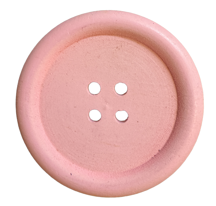 Botón de madera rosa