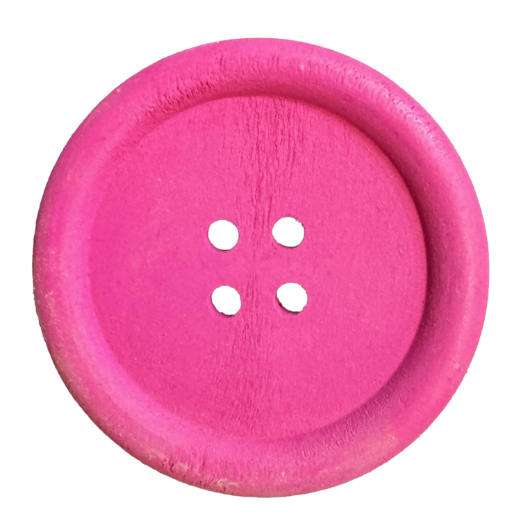 Botón de madera fucsia