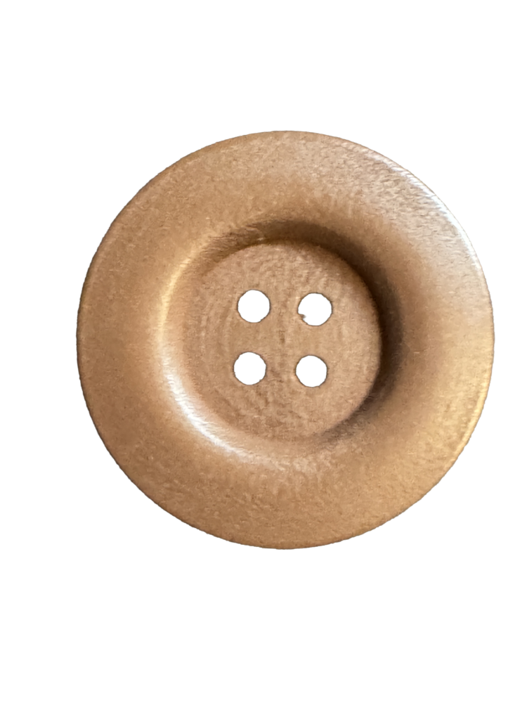 Botón de madera marrón