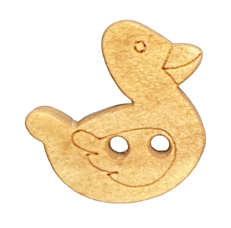Botón de madera pato