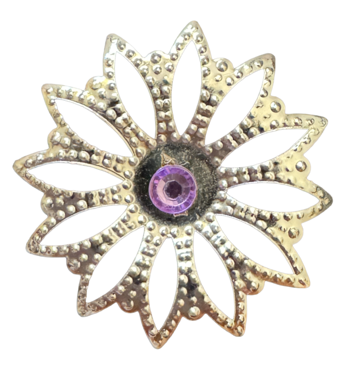 Sticker de flor piedra morada