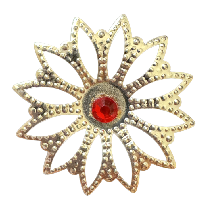Sticker de flor piedra roja