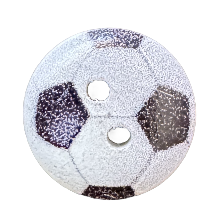 Botón de madera balón fútbol