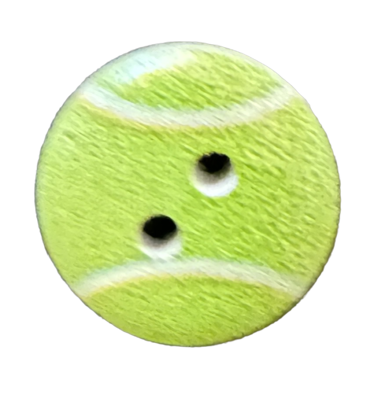 Botón de madera pelota tenis