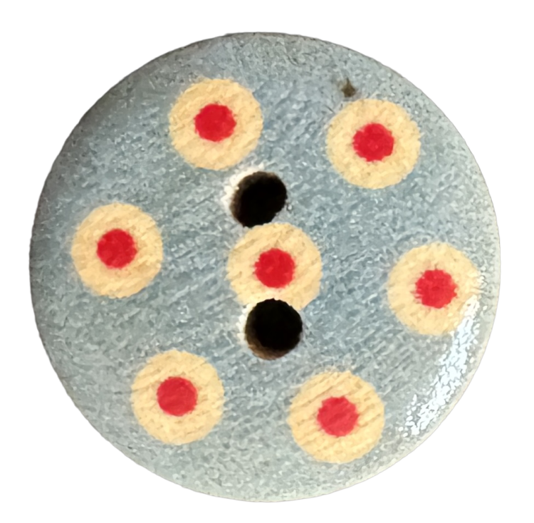 Botón de madera lunares