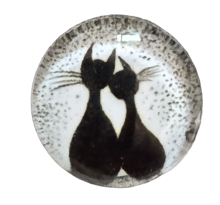 Cristal gatos enamorados