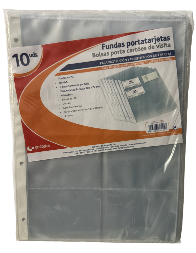 Paquete Fundas tarjetas A4