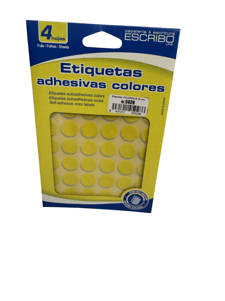 Etiquetas adhesivas círculos colores