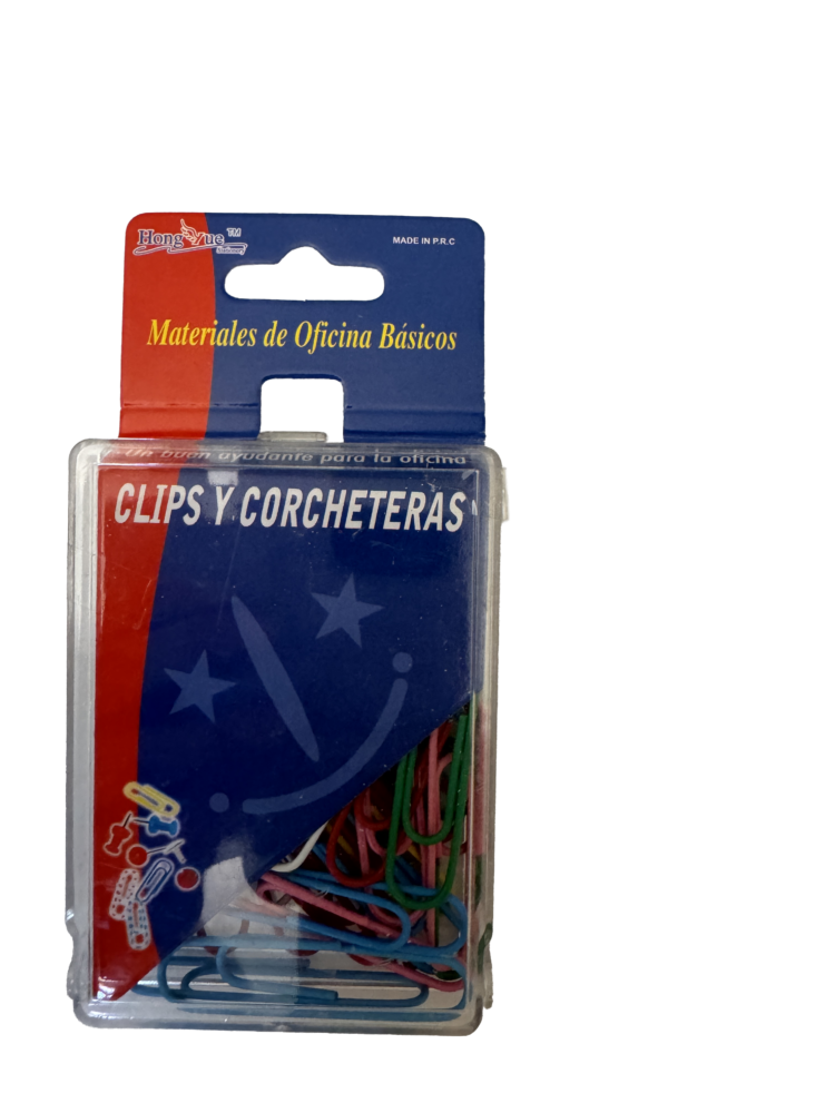 Caja clips colores