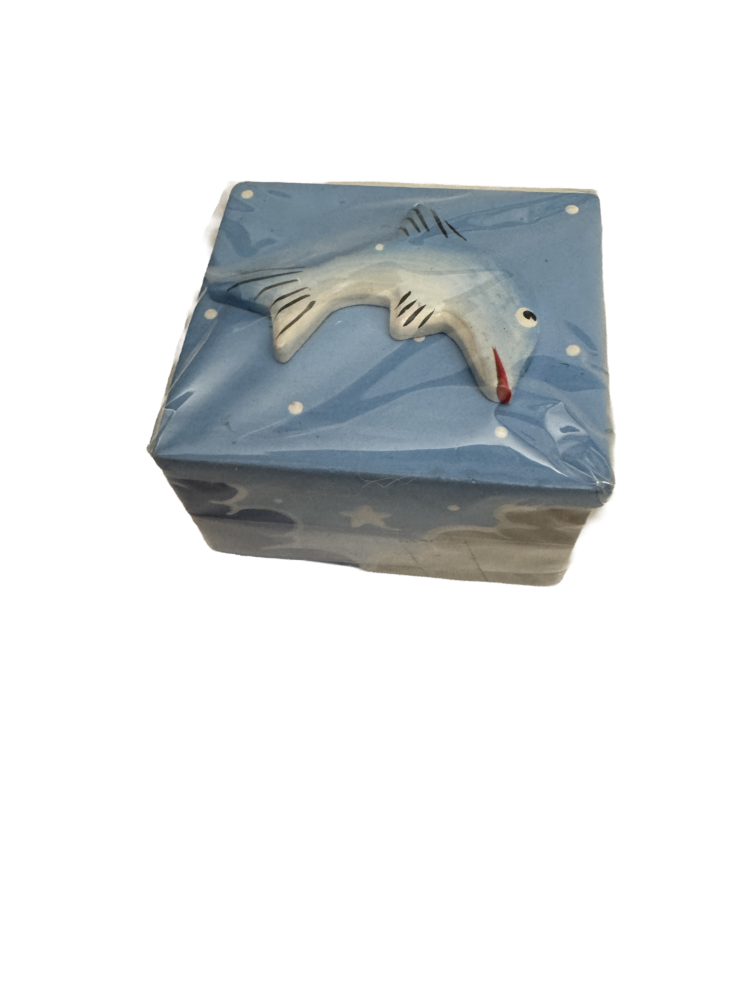 Caja madera delfín