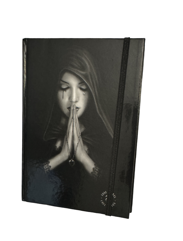 Libreta libro mujer rezando