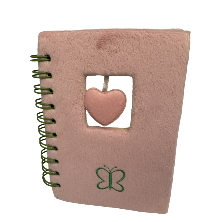 Libreta corazón peludo