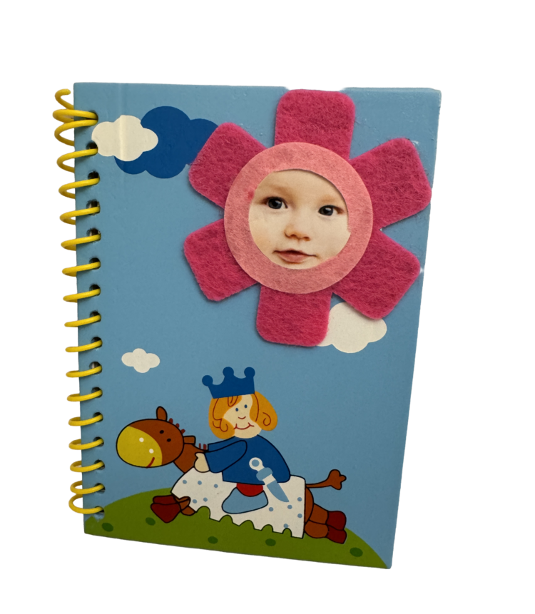 Libreta pastas madera con foto