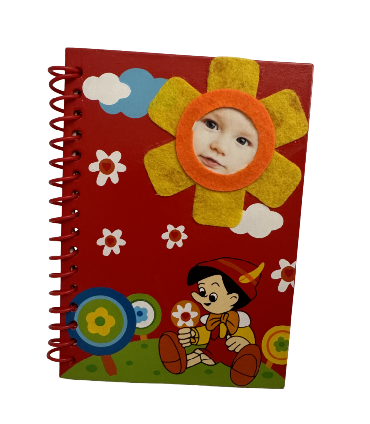 Libreta pastas madera con foto