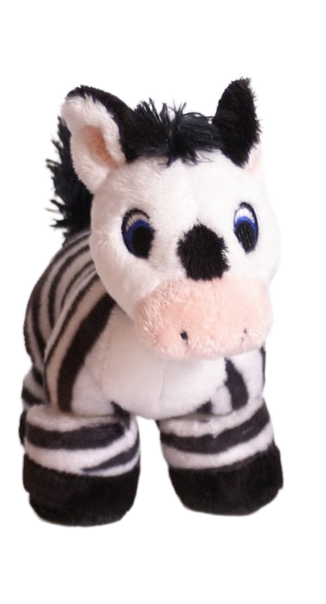 Peluche cebra con velcro L