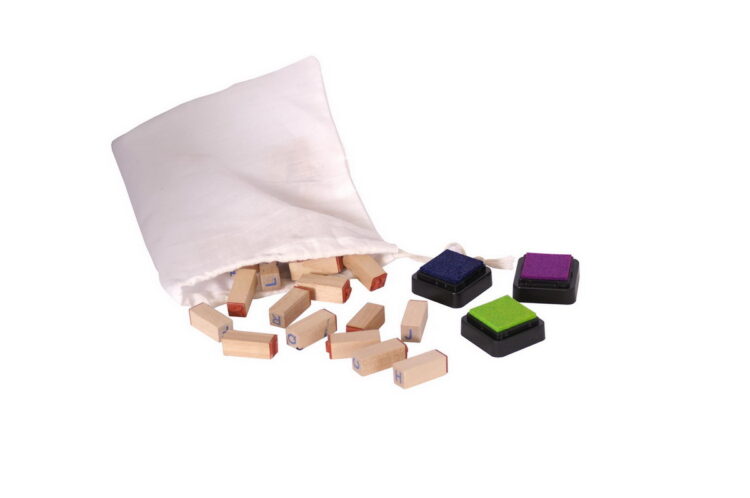 Bolsa de sellos de madera Letras