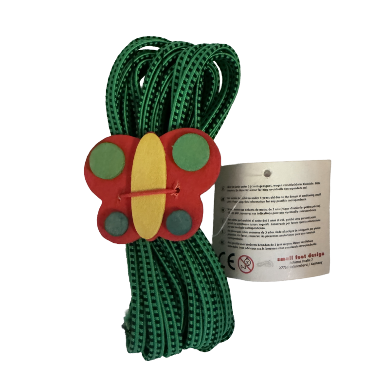 Goma de saltar mariposa verde