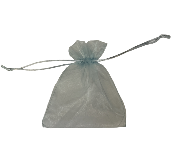 Bolsita organza azul