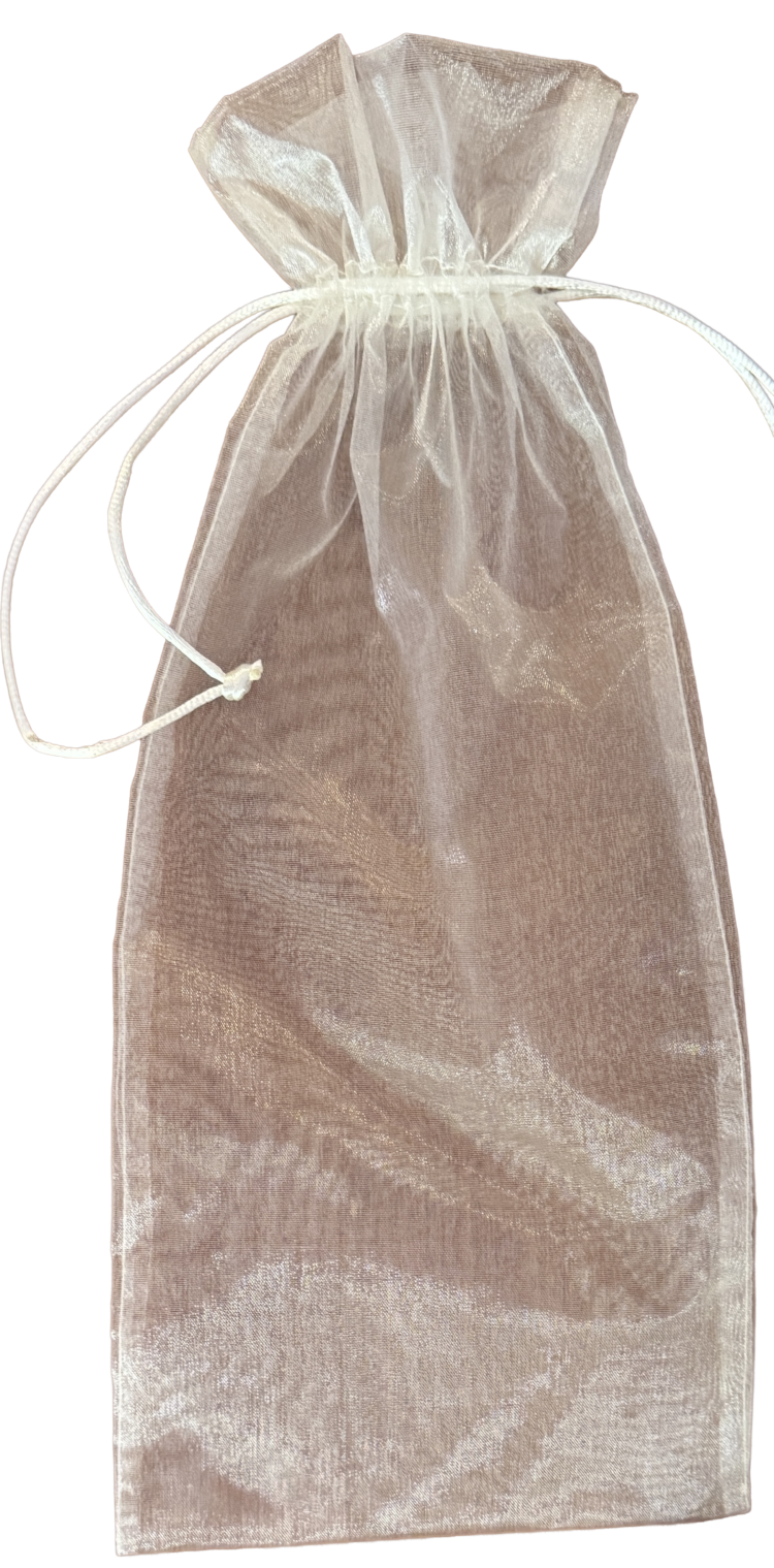 Bolsita organza crema
