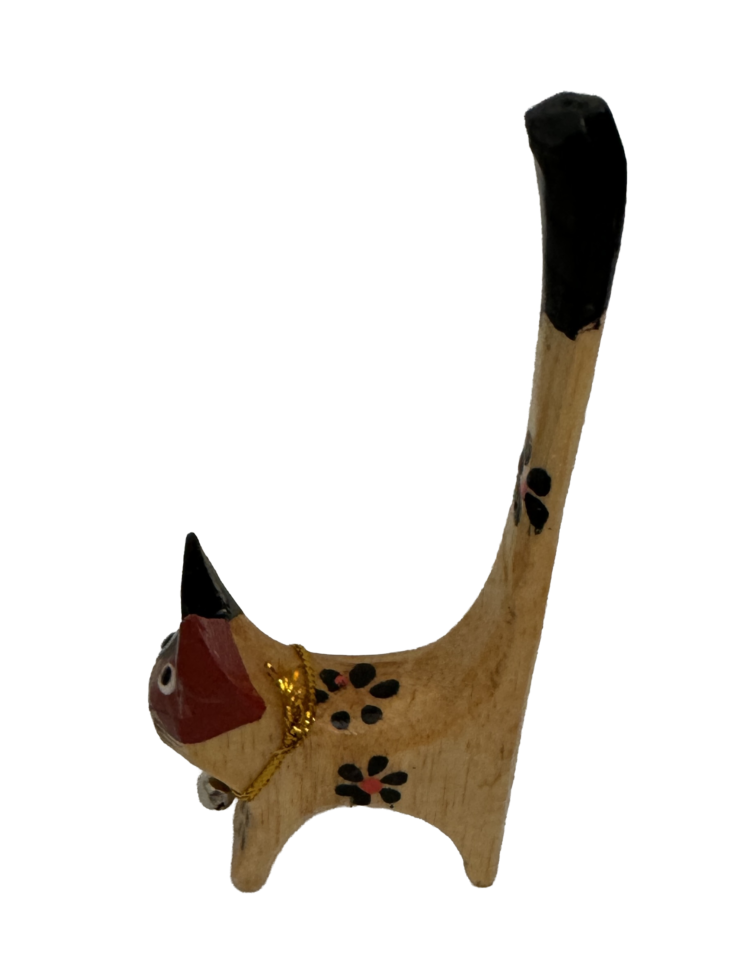 Gato anillero madera