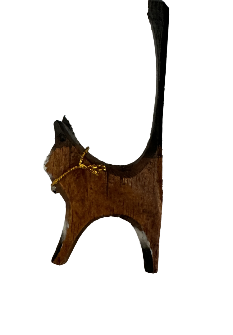 Gato anillero madera marrón oscuro