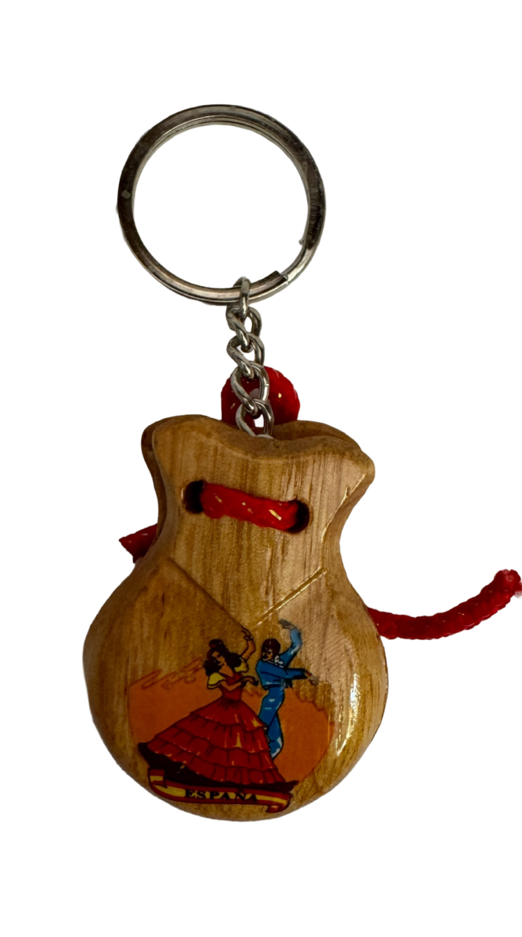 Llavero castañuelas de madera